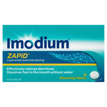 6 Pack Imodium Zapid Diarrhoea Relief Dissolving Tablets 2mg