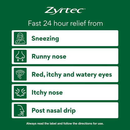 5 Pack Zyrtec Rapid Acting Hayfever Allergy Relief Antihistamine Mini Tablets