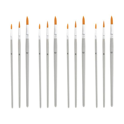 12 Piece Brush Set, Round - Anko