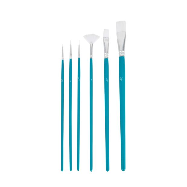 6 Piece Long Handle Brush Set - Anko