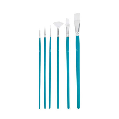 6 Piece Long Handle Brush Set - Anko