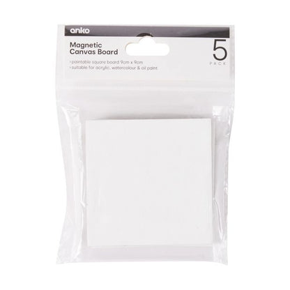 5 Pack Magnetic Canvas Board, Square - Anko