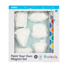 13 Piece Paint Your Own Magnet Set, Fast Food - Anko