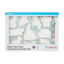 17 Piece Paint Your Own Australian Animals Set - Anko