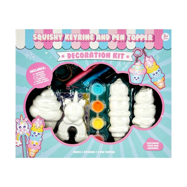 Squishy Keyring and Pen Topper Decoration Kit - Anko