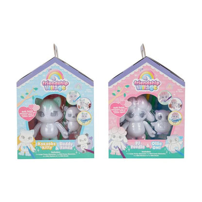Friendship Village Create Your Own Flocked Character Set, Assorted - Anko