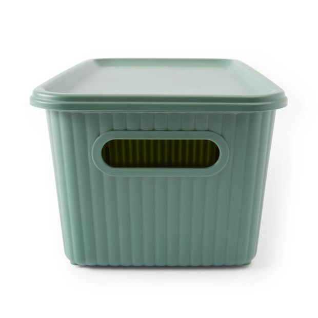 5L Ribbed Container, Green - Anko