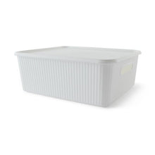 11L Ribbed Container, White - Anko