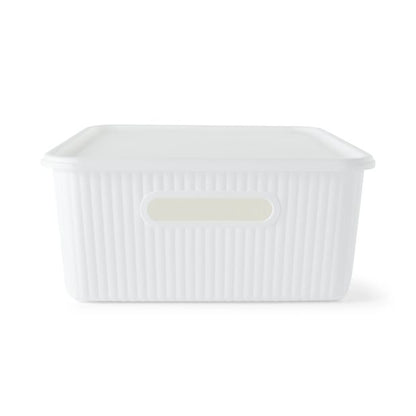 11L Ribbed Container, White - Anko