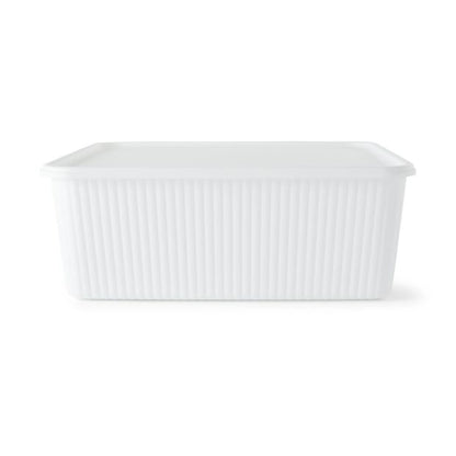 11L Ribbed Container, White - Anko