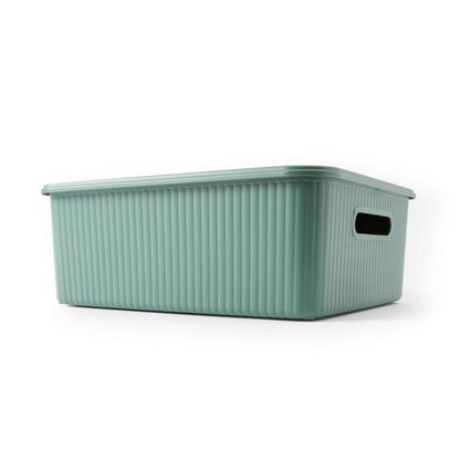 11L Ribbed Container, Green - Anko