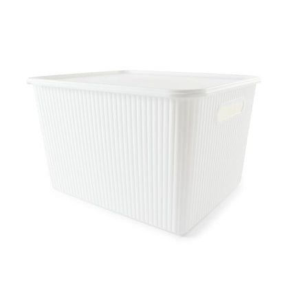 18L Ribbed Container, White - Anko