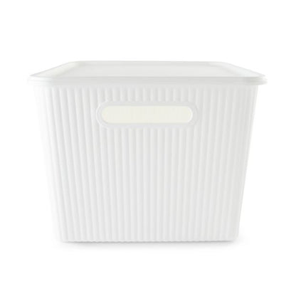 18L Ribbed Container, White - Anko