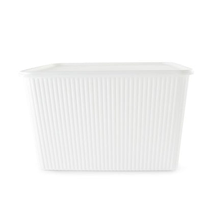 18L Ribbed Container, White - Anko