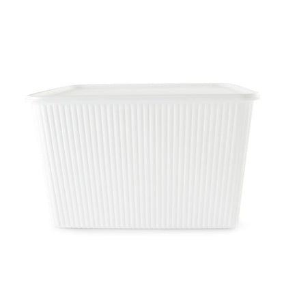 18L Ribbed Container, White - Anko