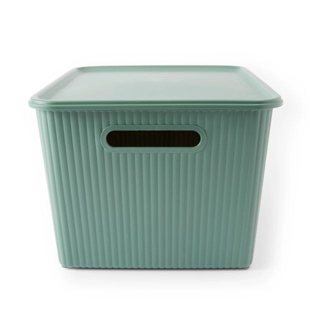 18L Ribbed Container, Green - Anko