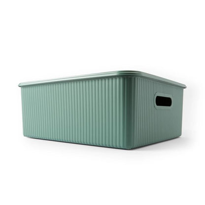 19L Ribbed Container, Green - Anko