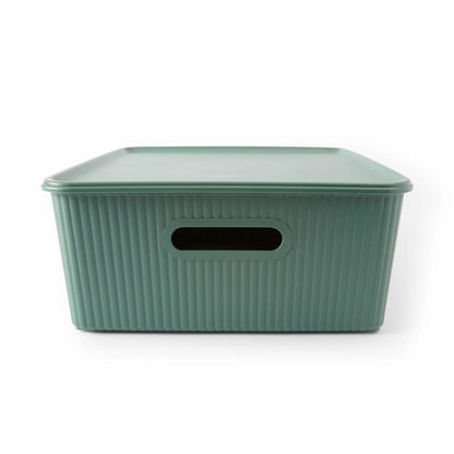 19L Ribbed Container, Green - Anko