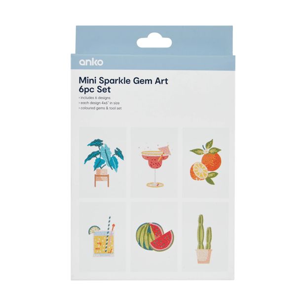 6 Piece Mini Sparkle Gem Art, Novelty Food - Anko