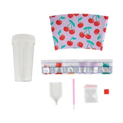 Sparkle Gem Art Plastic Tumbler, Cherry - Anko