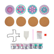 4 Pack Sparkle Gem Art Coaster Set, Mandala - Anko