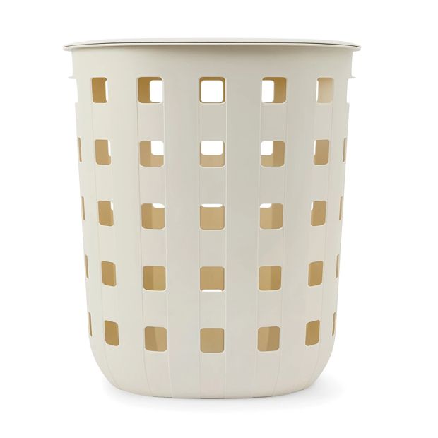 80L Trellis Laundry Hamper, Beige - Anko