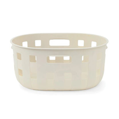 50L Oval Trellis Laundry Basket, Beige - Anko