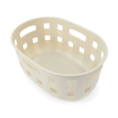 50L Oval Trellis Laundry Basket, Beige - Anko