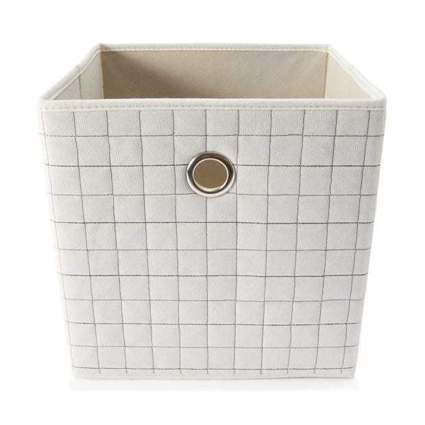 Collapsible Storage Cube, Beige - Anko
