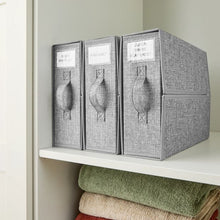 Linen Look Bed Linen Box, Charcoal - Anko