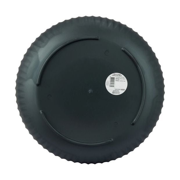 38cm Linear Plastic Pot, Black - Anko