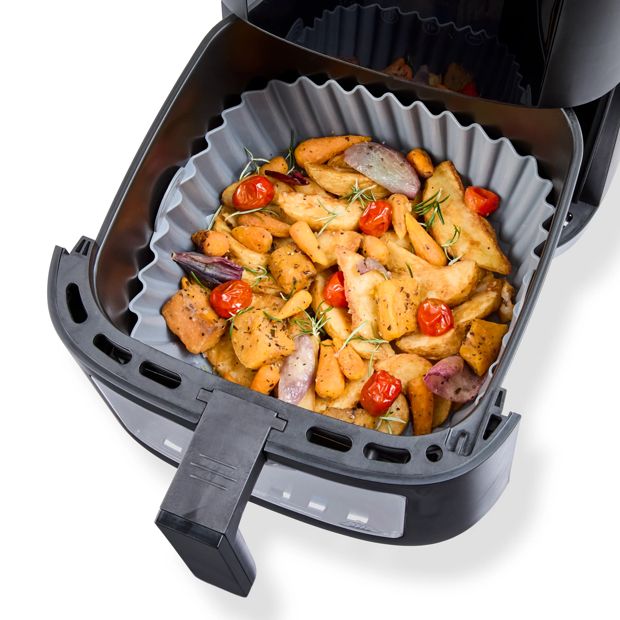 Large Silicone Air Fryer Tray, Grey - Anko