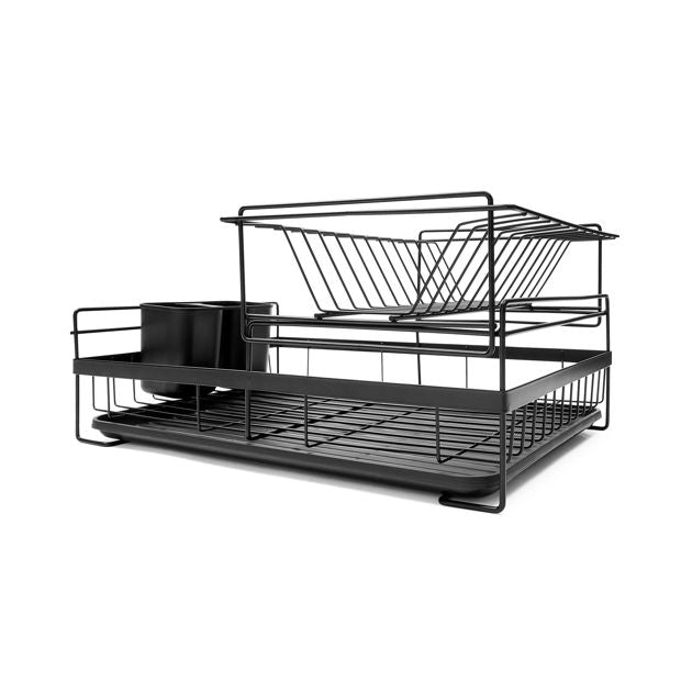 2 Tier Dish Rack, Black - Anko