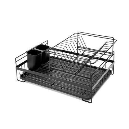 2 Tier Dish Rack, Black - Anko