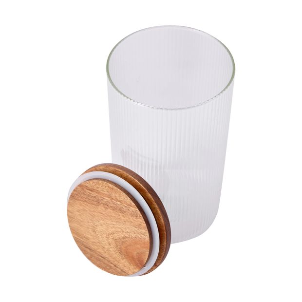 Large Linear Glass Canister - Anko