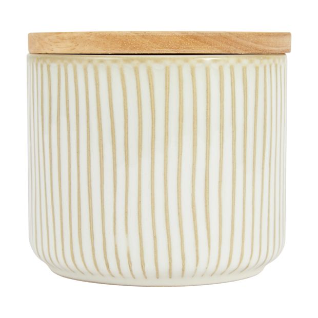 Small Linear Glazed Canister - Anko
