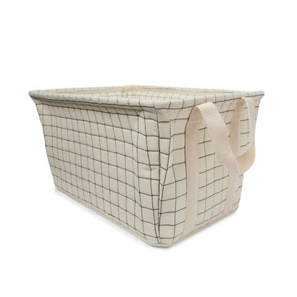 Rectangle Quilted Basket, Beige - Anko