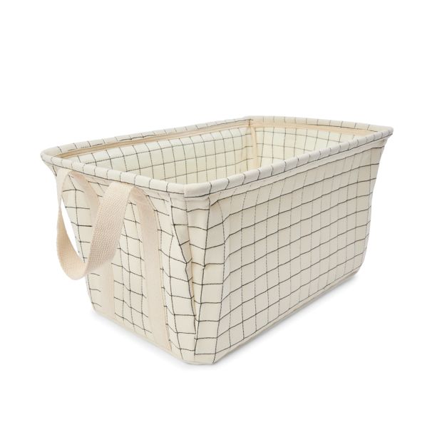 Rectangle Quilted Basket, Beige - Anko