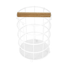 Off White and Acacia Utensil Holder - Anko