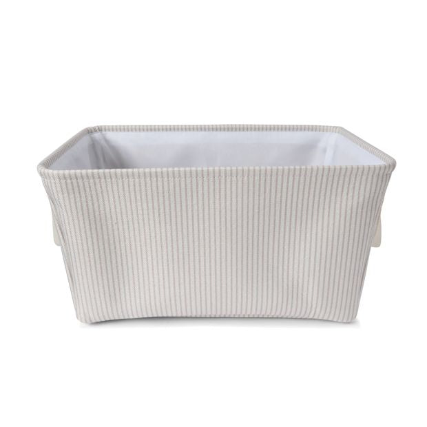 Rectangle Stripe Basket, Beige - Anko