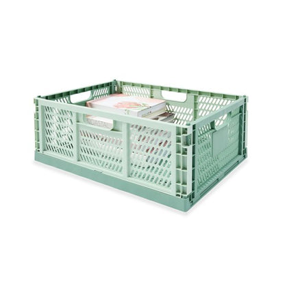 Collapsible Crate, Large, Green - Anko