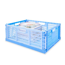 Collapsible Crate, Large, Blue - Anko