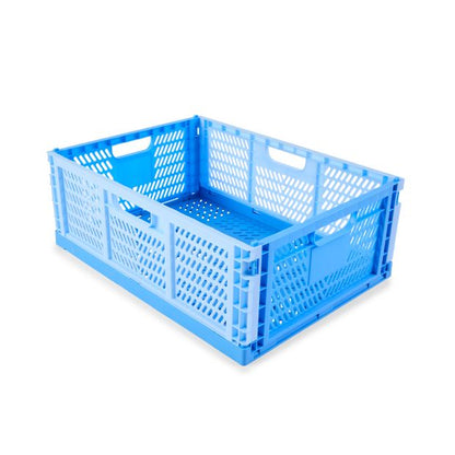 Collapsible Crate, Large, Blue - Anko