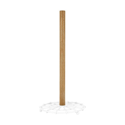 Off White and Acacia Paper Towel Stand - Anko
