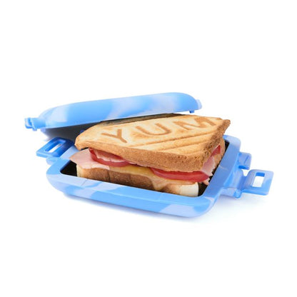 Microwave 'YUM' Grill Toastie Maker, Blue - Anko