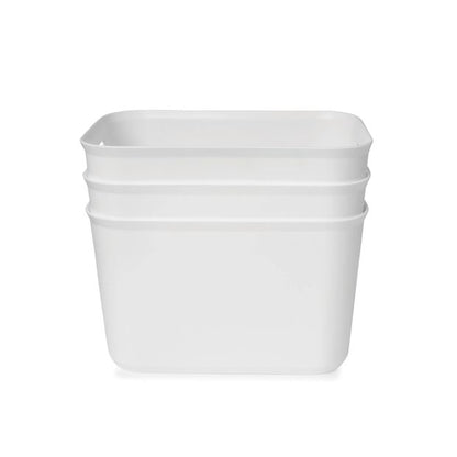 3 Pack 5.8L Utile Tub, Medium, White - Anko