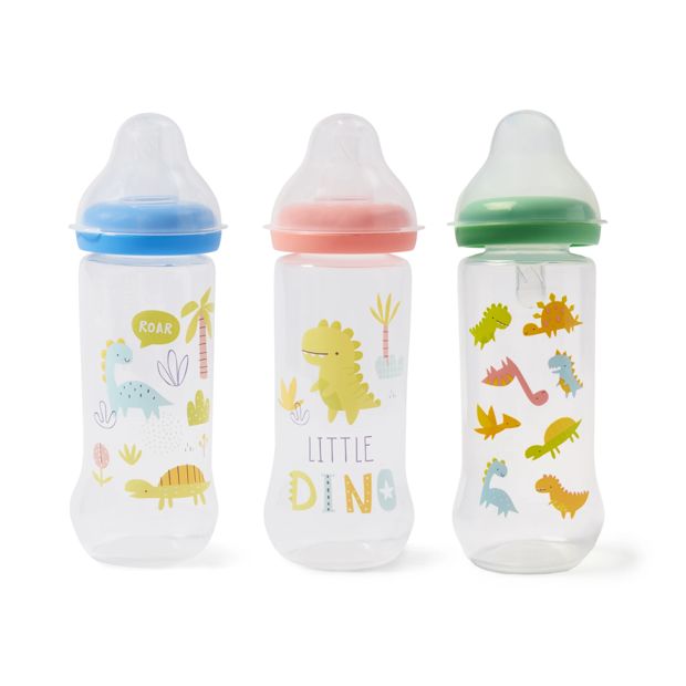 3 Pack Narrow Neck Bottles, Assorted - Anko