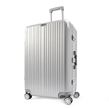 72cm Trunk Hard Case with Stickers, Silver Look - Anko