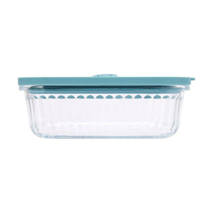 600ml Ribbed Glass Container - Anko