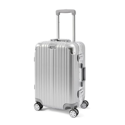 48cm Trunk Hard Case with Stickers, Silver Look - Anko